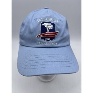 US Open Pebble Beach Hat‎ 2019 Golf *USGA MEMBER* Light Blue
